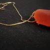 Magic Portal – Crystal Stone Shaped Orange Seaglass texture Mystical pendant – for your Rave Party / Beach Party , FancyJewellery for Men and Women gifting