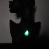 Black and Green Crystal Mystical Pendant with Bright Green light – Rave Party / Beach Party / Fancy Jewellery for Men and Women Gifting