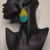 Sunrise in the Ocean – Yellow-Blue Earring Teardrop – Rave Party / Beach Party Fancy Jewellery for Men and Women gifting