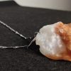Crystal Stone Shape White Brown Pendant – Rave Party Wear / Beach Party Fancy Jewellery for Men and Women gifting