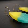 Sunrise in the Ocean – Yellow-Blue Earring Teardrop – Rave Party / Beach Party Fancy Jewellery for Men and Women gifting