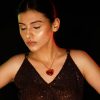 Light Heart – Red Heart Shaped Glow in the Dark Pendant for Romantic Dinner Night, Beach Party for Men/ Women gifting
