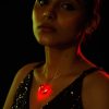 Light Heart – Red Heart Shaped Glow in the Dark Pendant for Romantic Dinner Night, Beach Party for Men/ Women gifting