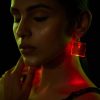 Sunset Red Transparent Glow in the Dark LED Earing –  Rave Party / Beach Party Fancy Jewellery for Women gifting
