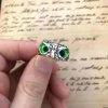 Ring Owl Eyes Green for Casual Outfit