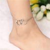 Golden Double heart Anklet