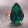 Green Glass Crystal Ring