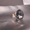 Black Glass Crystal Ring