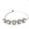 AD Adjustable Studded Cubic Zirconia Bracelet for Women