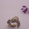 AD Butterfly Crystal Ring for Women