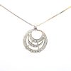 AD Circular Crystal Designer Pendant with Earrings