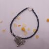 Oxidised Designer Traditional Anklet with Black Crystals