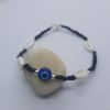 Black Pearl Anklet with Evil Eye and Conch