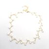 Golden Zig Zag Pearl Necklace