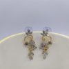 AD Flowers and Leaf Golden Earrings for Women