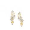 AD Flowers and Leaf Golden Earrings for Women