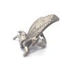 Oxidized Silver Tone Adjustable Horse Ring