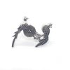 Oxidized Silver Tone Adjustable Love Birds Ring