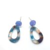 Resin Multicolor Hoop Earring