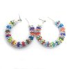 Multicolor Beaded Hoop Earrings