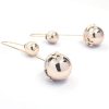 Front and Back Double Pearl Earrings – Golden