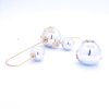 Front and Back Double Pearl Earrings – White and Golden