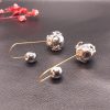 Front and Back Double Pearl Earrings – Silver