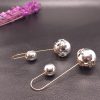 Front and Back Double Pearl Earrings – Silver