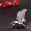 Oxidized Silver Tone Adjustable Horse Ring