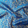 Royal Blue Banarasi Brocade Silk-Cotton Blend Fabric