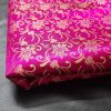 Pink Banarasi Brocade Silk Cotton Blend Fabric