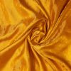 Golden Yellow Banarasi Brocade Satin Silk Cotton Blend Fabric