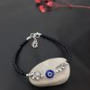 Evil Eye Anklet with Elephant Charms