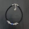 Evil Eye Anklet with Elephant Charms