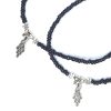 Black Beads Peacock Charm Anklet