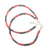 Red and Black Pearls Anklet