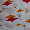 White Soft Cotton Red & Yellow Print Fabric ( 2.5 Meter) For Women