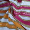 Multicolor Soft Cotton Printed Striped Fabric ( 2.5 Meter) For Women