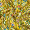 Soft Cotton Printed Fabric ( 2.5 Meter) Multicolor Yellow for Women