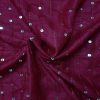 Soft Rayon Fabric (Maroon)  with Sequin Work ( 2.5 m ) for Women