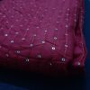 Soft Rayon Fabric (Maroon)  with Sequin Work ( 2.5 m ) for Women