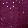 Soft Rayon Fabric (Maroon)  with Sequin Work ( 2.5 m ) for Women