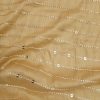 Soft Rayon Fabric (Gold) with Sequin Work ( 2.5 m ) for Women