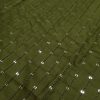 Soft Rayon Fabric (Mehndi Green) with Sequin Work ( 2.5 m ) for Women