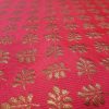 Banarasi Brocade Fabric Pink for Lehnga / Kurti with Flower Work