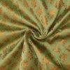 Banarasi Brocade Fabric Light Green Fabric with Work